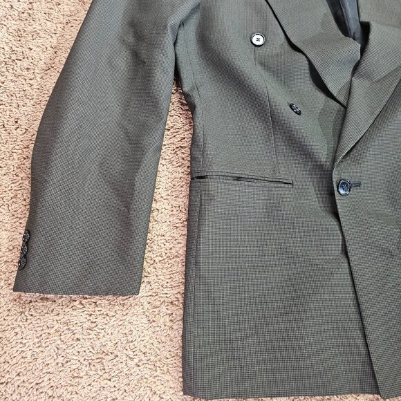 Vintage Brandini for Foley's Blazer Mens 44R Double Breasted Wool Sport Coat - Picture 3 of 12